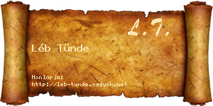 Léb Tünde névjegykártya